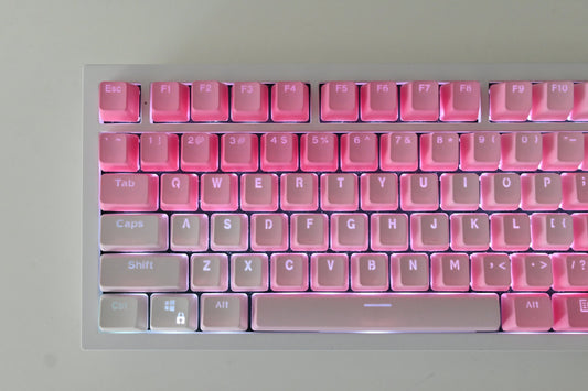 Backlit Pink Gradient Love Theme Keycap Set