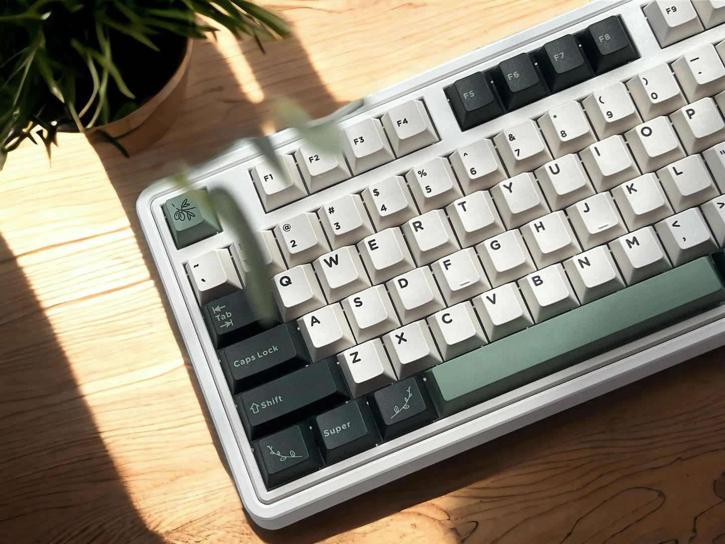 Green Olive Nature Theme Keycap Set