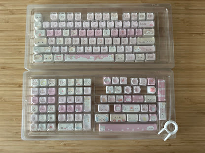 Cute Cartoon Cat Theme Keycap Set