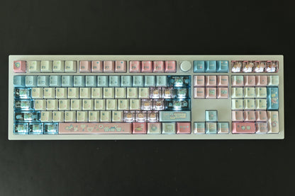 Retro Cyberpunk Cat Keycap Set