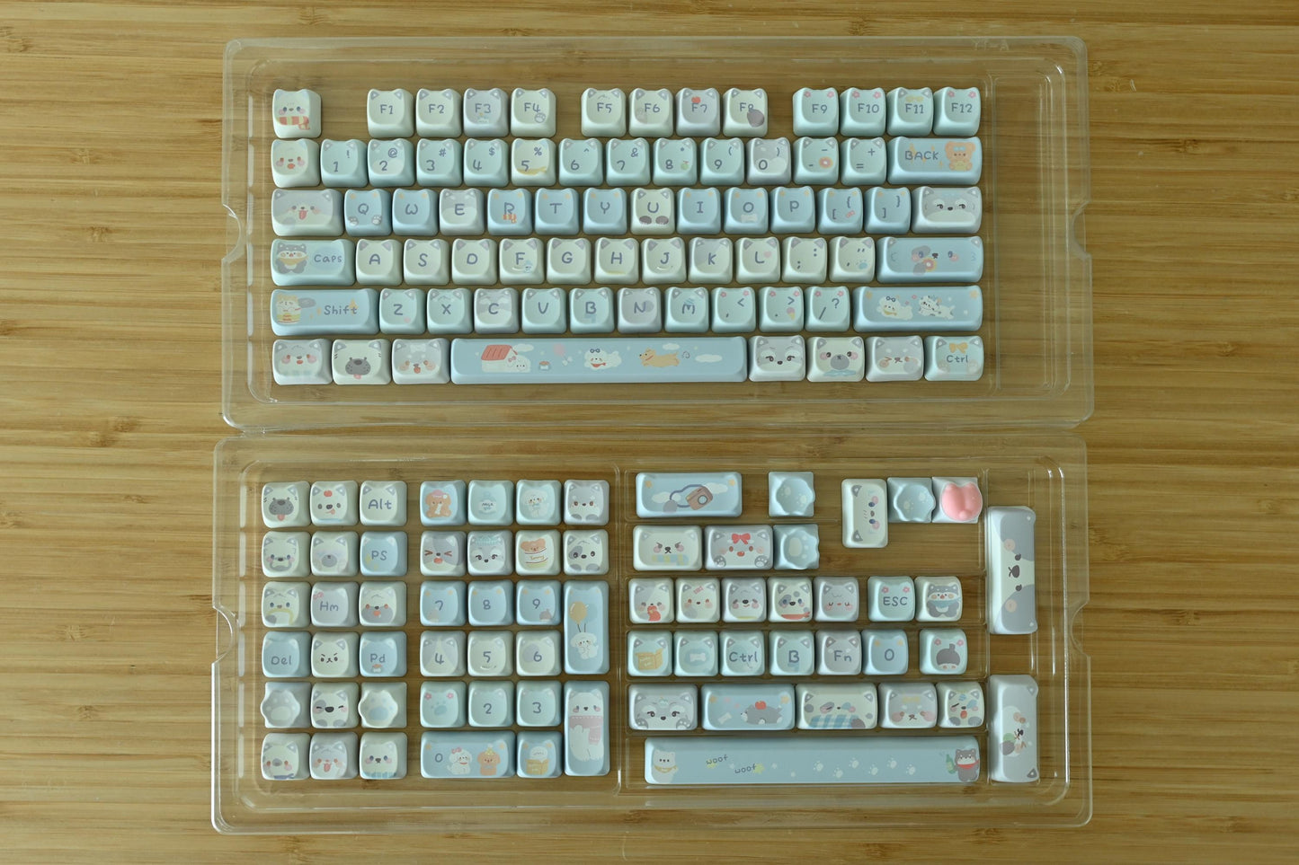 Cute Dog in the Clouds Sky Keycap Set