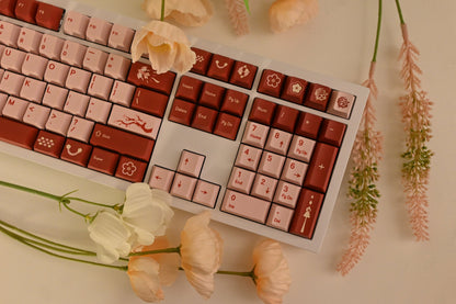 Pink Blossom Valentines Keycap Set