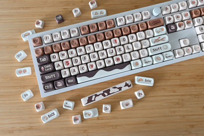 Cute Coffee Chocolate Cafe Keycap Set