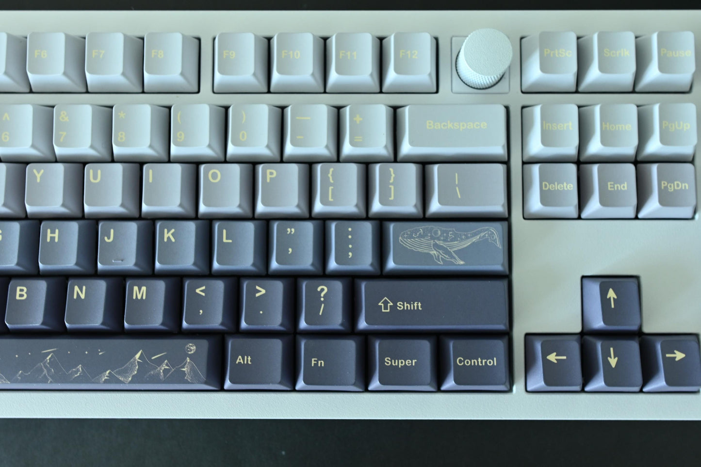 Starry Blue Moon Night Sky Mountain Theme Keycap Set