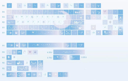 Crystal Fairy Moon Dreams Theme Keycap Set