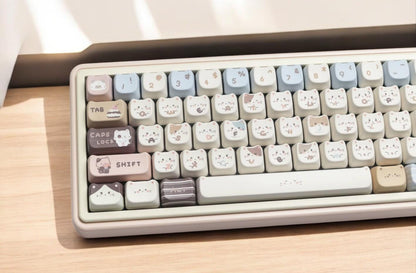 Cute Kitty Cat Dessert Theme Keycap Set