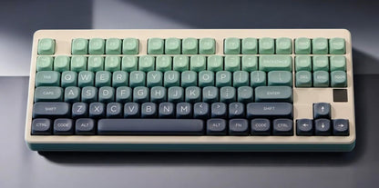 Green Blue Gradient Spring Night Theme Keycap Set