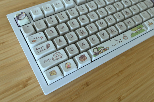Cute Hamster Mouse Night Sky Keycap Set