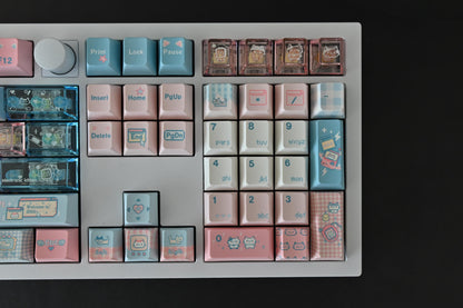 Retro Cyberpunk Cat Keycap Set