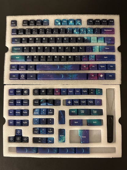 Dark Aurora Night Sky Keycap Set