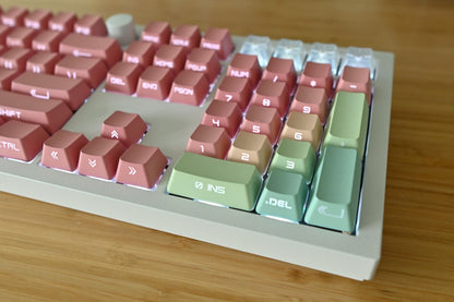 Backlit Pastel Rainbow Gradient Side Print Keycap Set