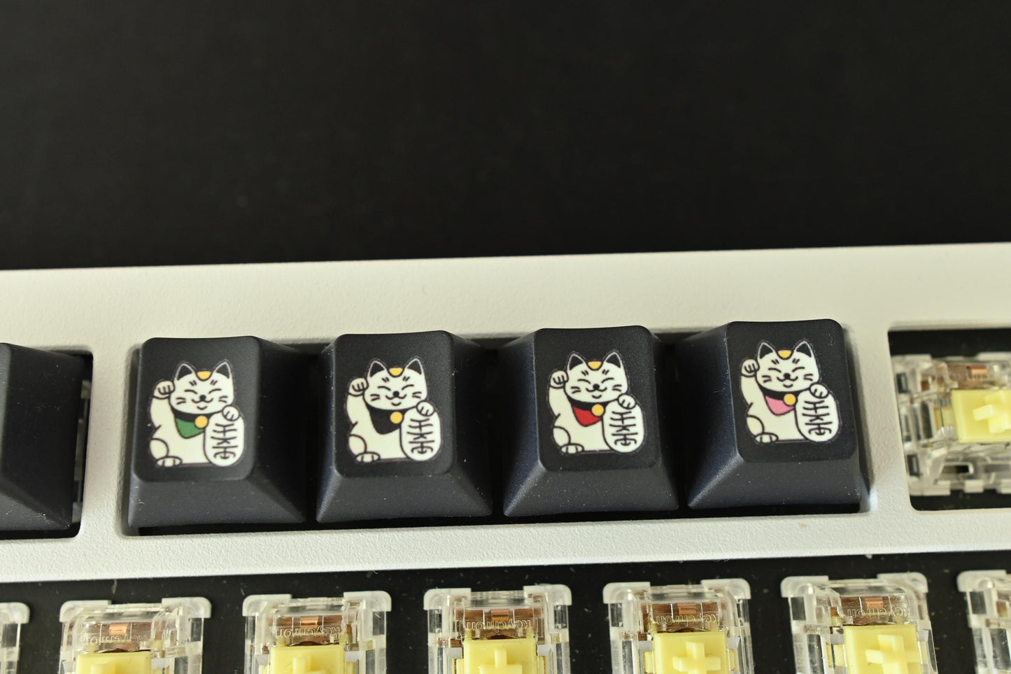 Cute Black Cat Gaming Keycap Set