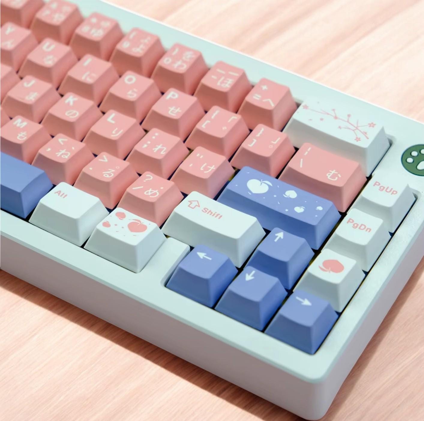 Cute Pink Blue Peach Dream Theme Keycap Set