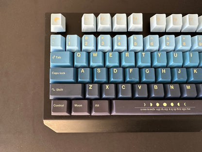 Blue Night Moon Gradient Keycap Set