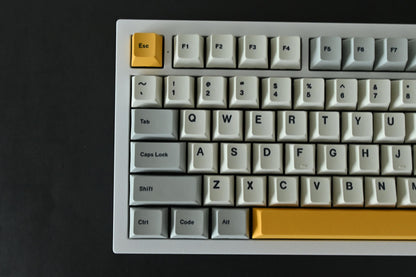 Retro Yellow Gray Keycap Set