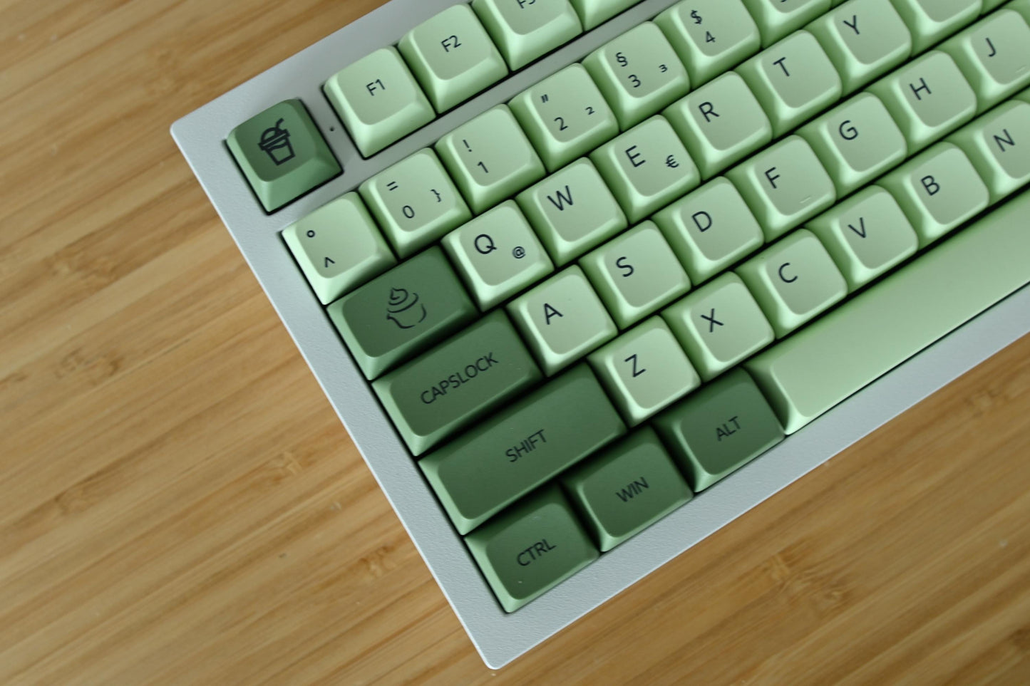 Matcha Green Keycaps French German Japanese Spanish