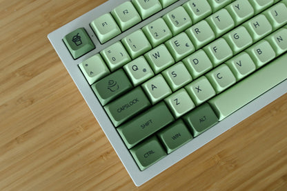 Matcha Green Keycaps French German Japanese Spanish