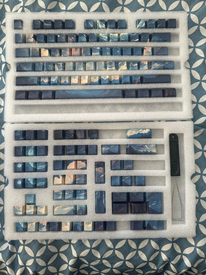 Backlit Space Night Sky Universe Theme Keycap Set