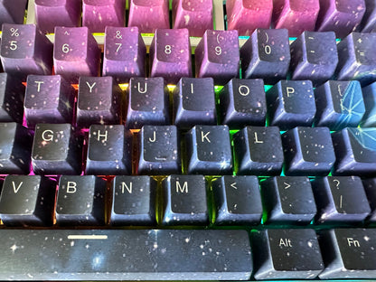Starry Dark Night Sky Dream Keycap Set
